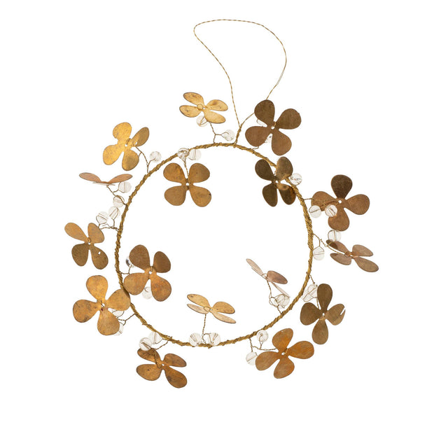 Gilded Daisy Wreath Ornament