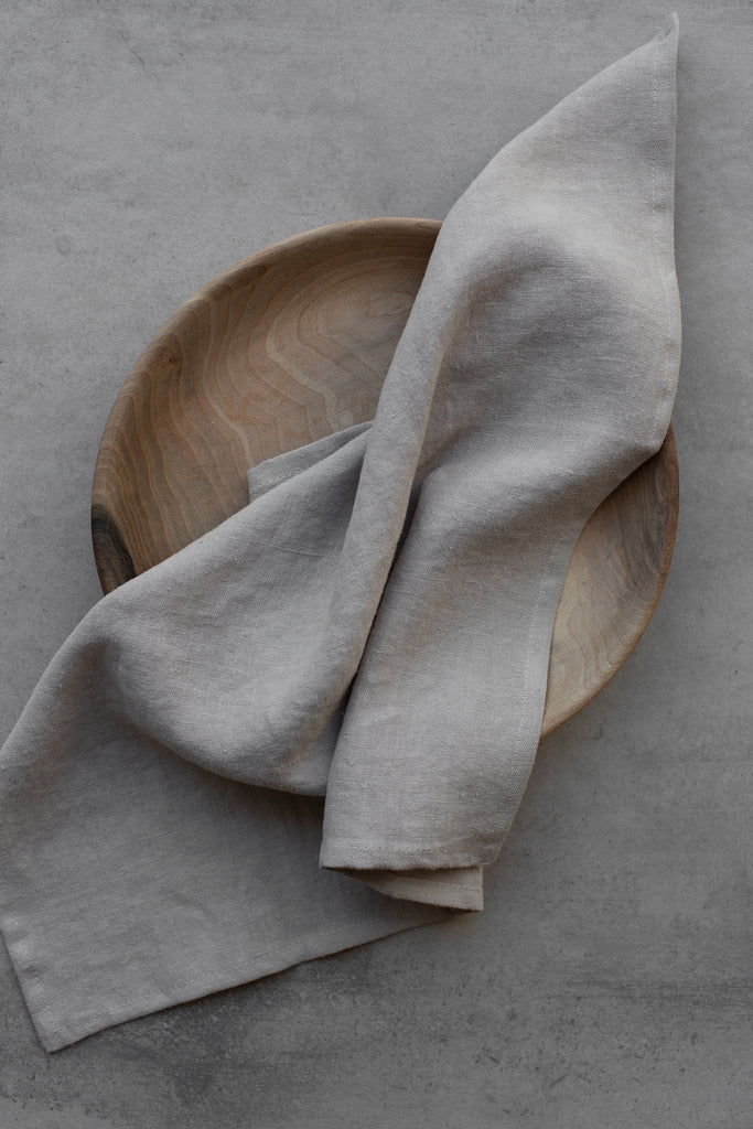 Napkins, Mushroom Pink Stonewashed (Set of 8) 100% Linen