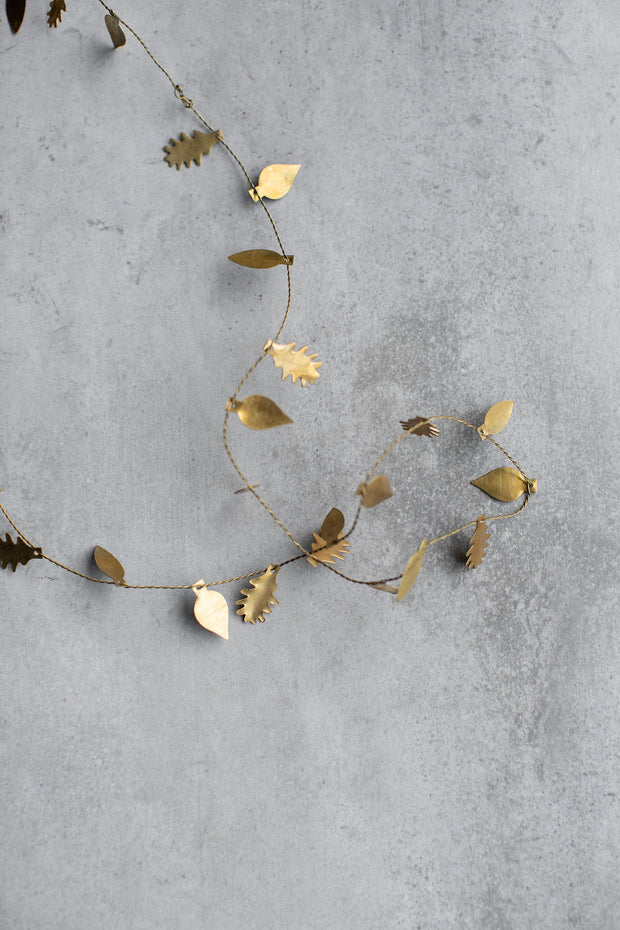 Brass Leaf Garland