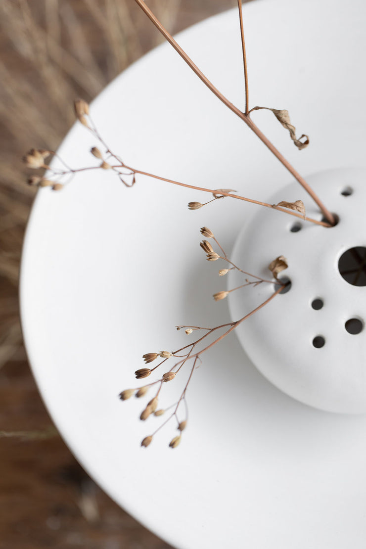 Ikebana Bowl - Matte White