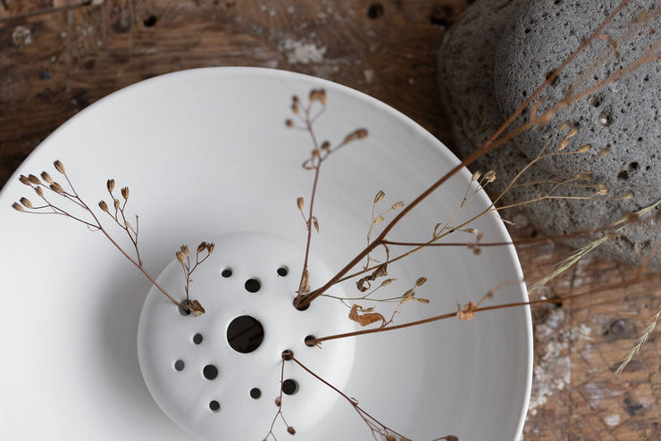 Ikebana Bowl - Matte White