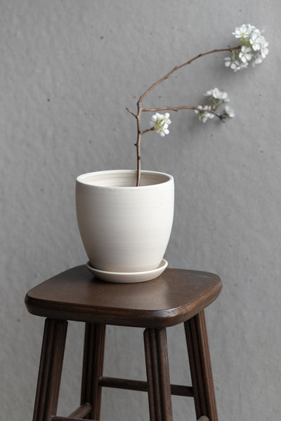 Conical Planter + Saucer / Sand