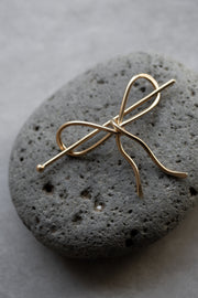 Brass Bow Hairpin