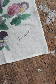 Isabelle Boinot Handkerchief - Pansies