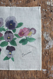 Isabelle Boinot Handkerchief - Pansies