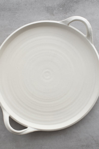 Ceramic Handled Serving Platter - Sand