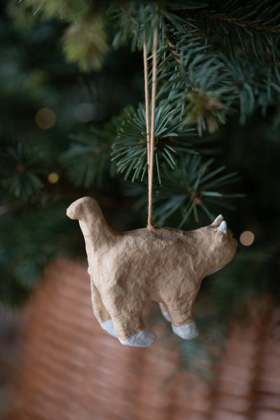 Paper Mache Cat Ornament