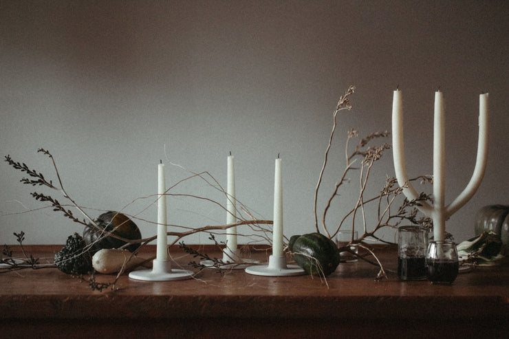 Three Branches Hand Dipped Swedish Taper Candle