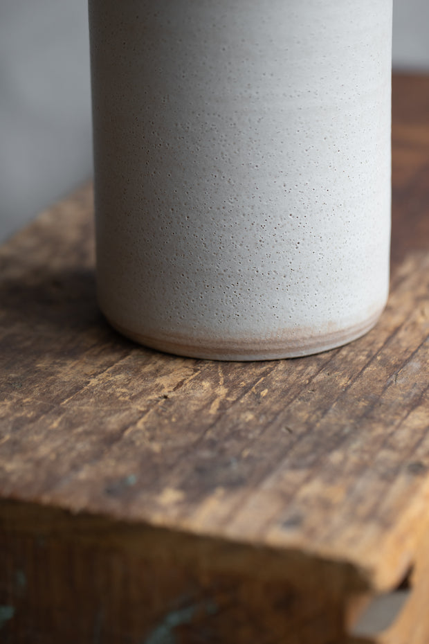 Simple Cylinder Vase - Matte Grey