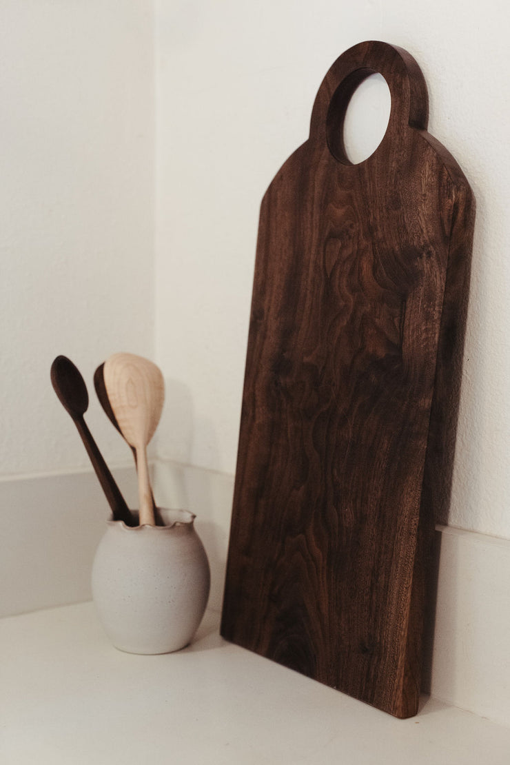 Black Walnut Circle Handled Board