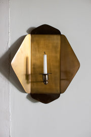 Brass Plated Wall Candle Sconce