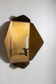 Brass Plated Wall Candle Sconce