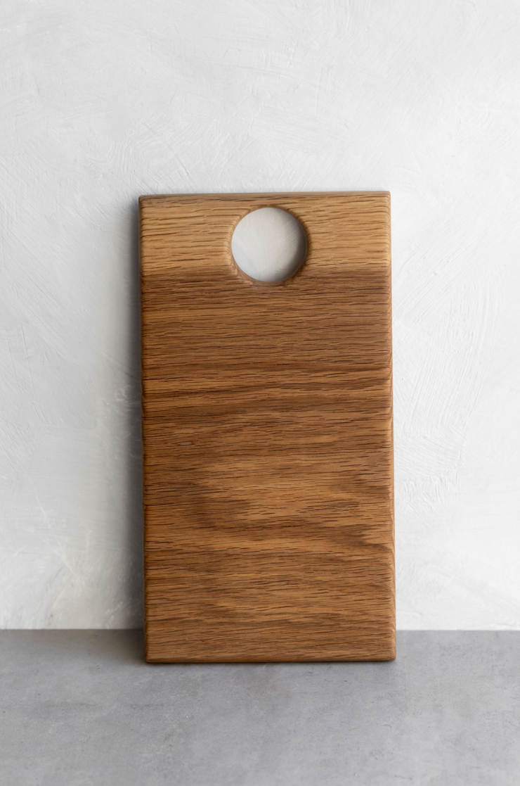 White Oak Board with Circle Cutout