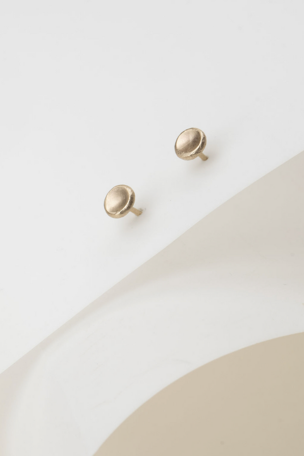 JLovestrand Studio Gold Concave Studs