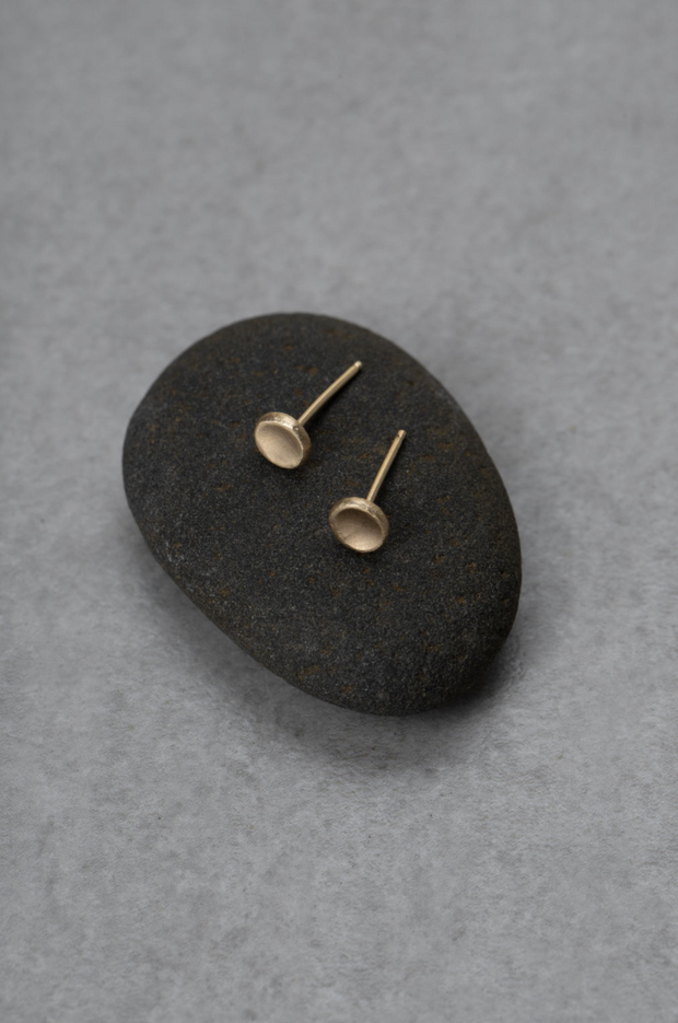 JLovestrand Studio Gold Concave Studs