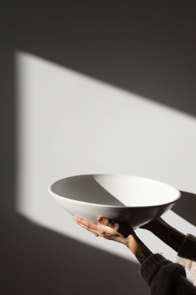 Shallow Serving Bowl - Matte White