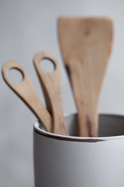 Ceramic Utensil Holder - Chalk