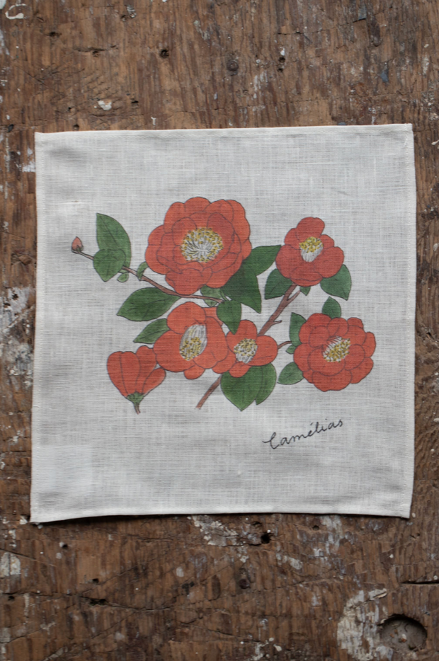 Isabelle Boinot Handkerchief - Camelia