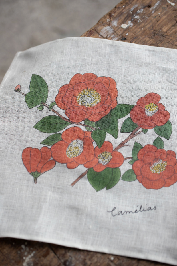 Isabelle Boinot Handkerchief - Camelia