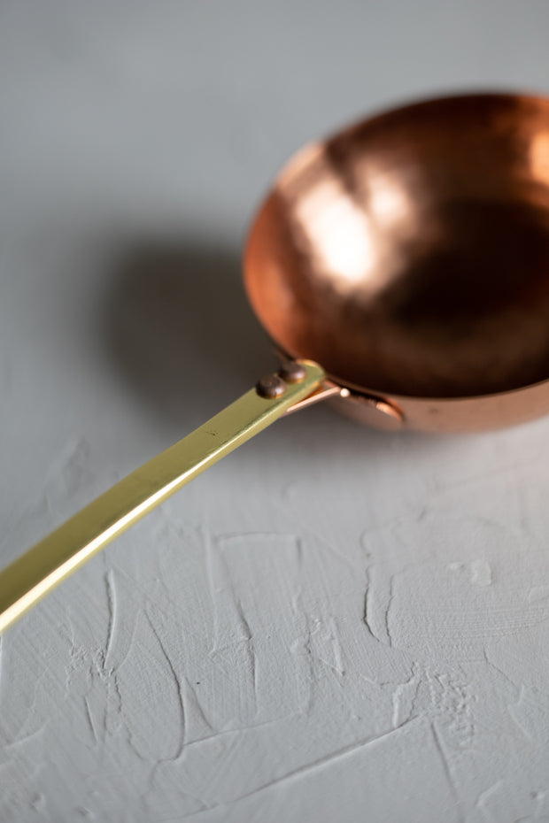 Hammered Copper + Gold Ladle